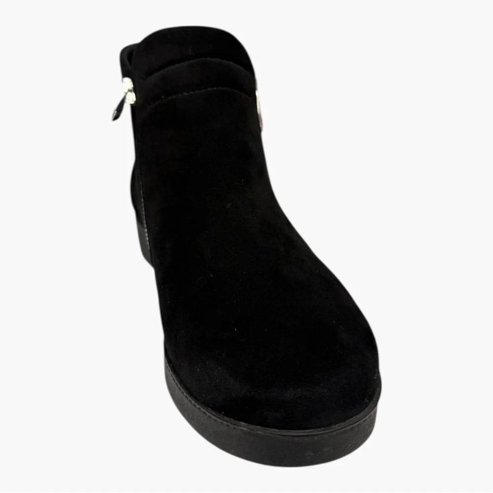 BeautiFeel Black Suede Ankle Boots Brie 1097 Size EU 38 US 7.5/8.0 Casual Winter